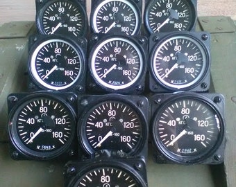 Vintage USSR Pressure Gauge Shelf Decor Steampunk art lamp parts industrial craft supplies price for 1 pcs.