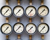 3 pcs.Vintage Pressure Gauges Steampunk Lamp Parts Industrial Lamp Parts Home Decor Industrial Art projects Craft Supplies Funky Lamp Parts.