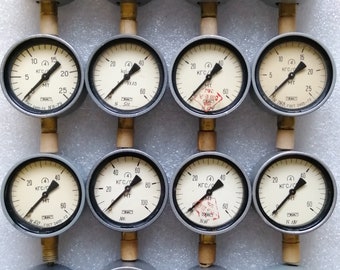 3 pcs.Vintage Pressure Gauges Steampunk Lamp Parts Industrial Lamp Parts Home Decor Industrial Art projects Craft Supplies Funky Lamp Parts.