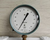 6 quot Vintage USSR Pressure Gauge Steampunk Lamp Parts Industrial Gauge Lamp Parts Soviet Era Large Manometer Funky Lamp Parts Made in 1975.