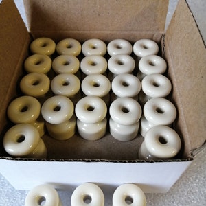 Lot of 10 Pcs Vintage Look Ceramic Insulators Light Beige Color Retro Look Porcelain Insulator Electric Fittings and Fixtures.