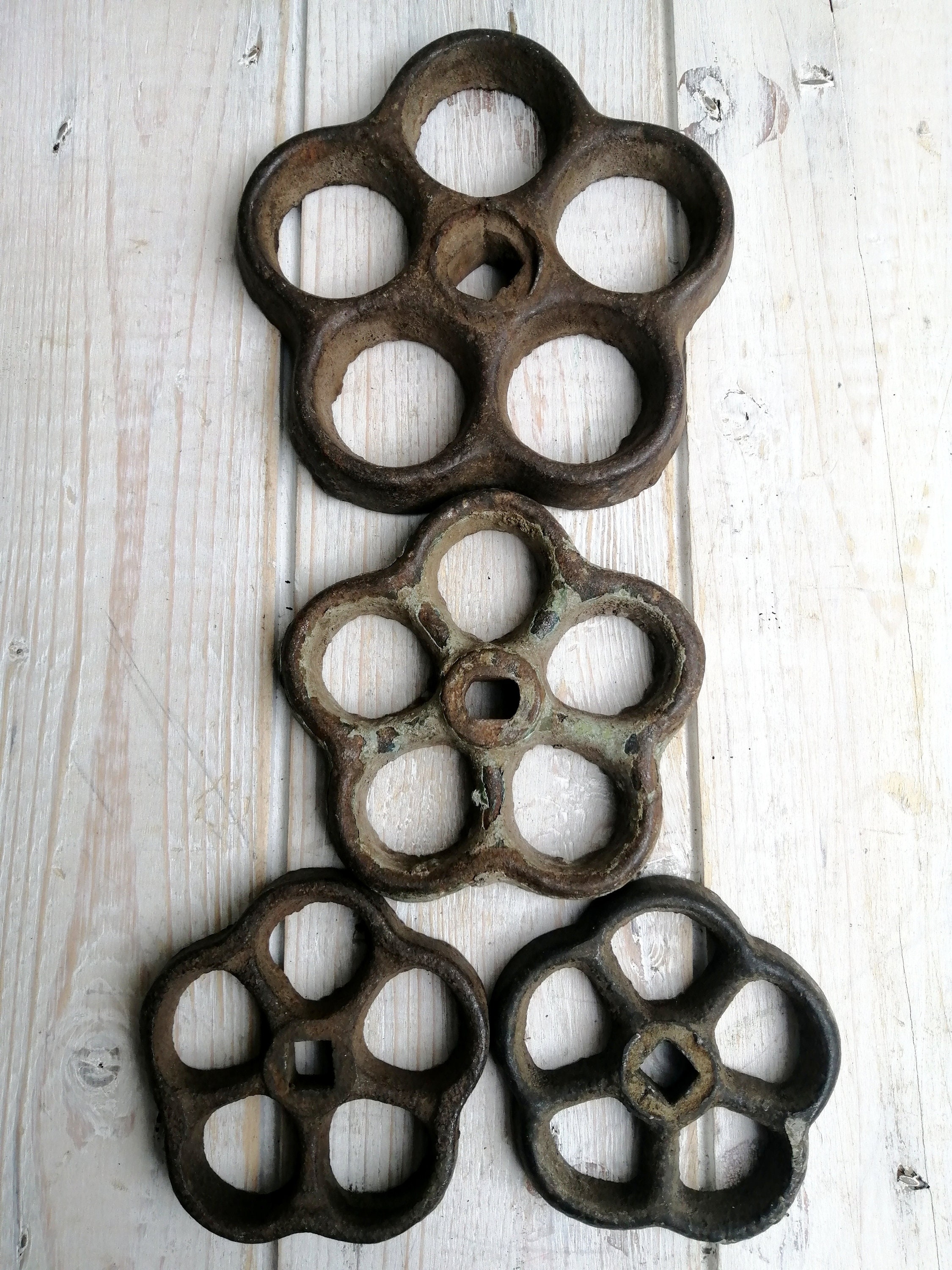 Vintage Iron Valve Handles Industrial Decor Spigot Knob Garden Etsy