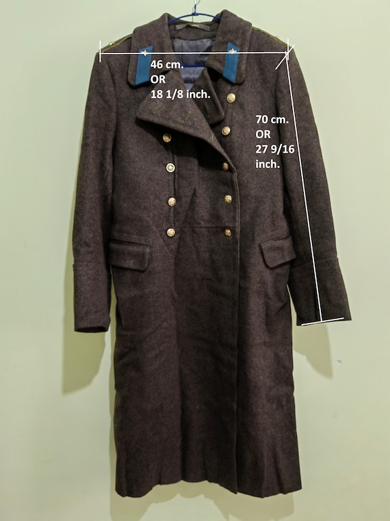 ※ shizuka0208military wool rich coat Vintage Soviet Army Wool Overcoat USSR Shinel Military