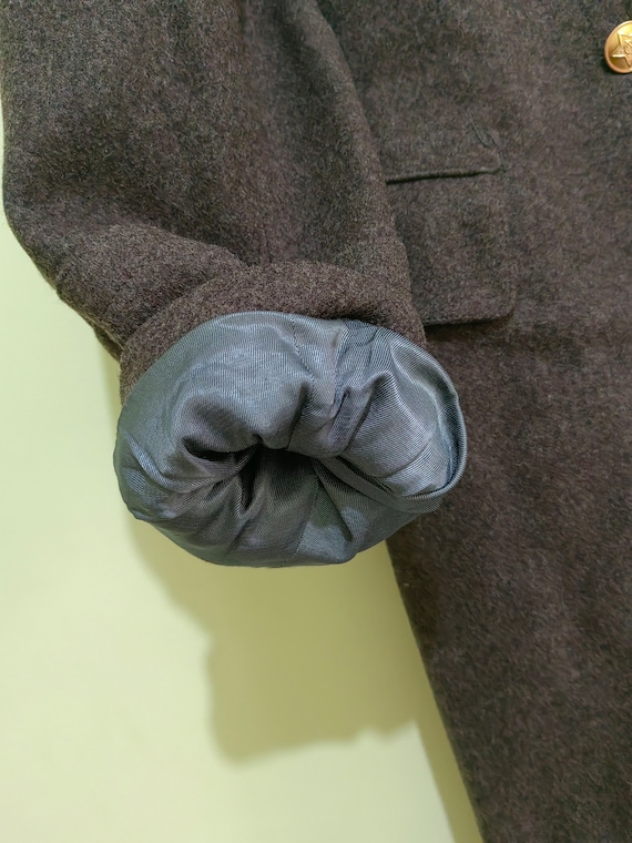 Vintage Soviet Army Wool Overcoat USSR Shinel Mil… - image 3