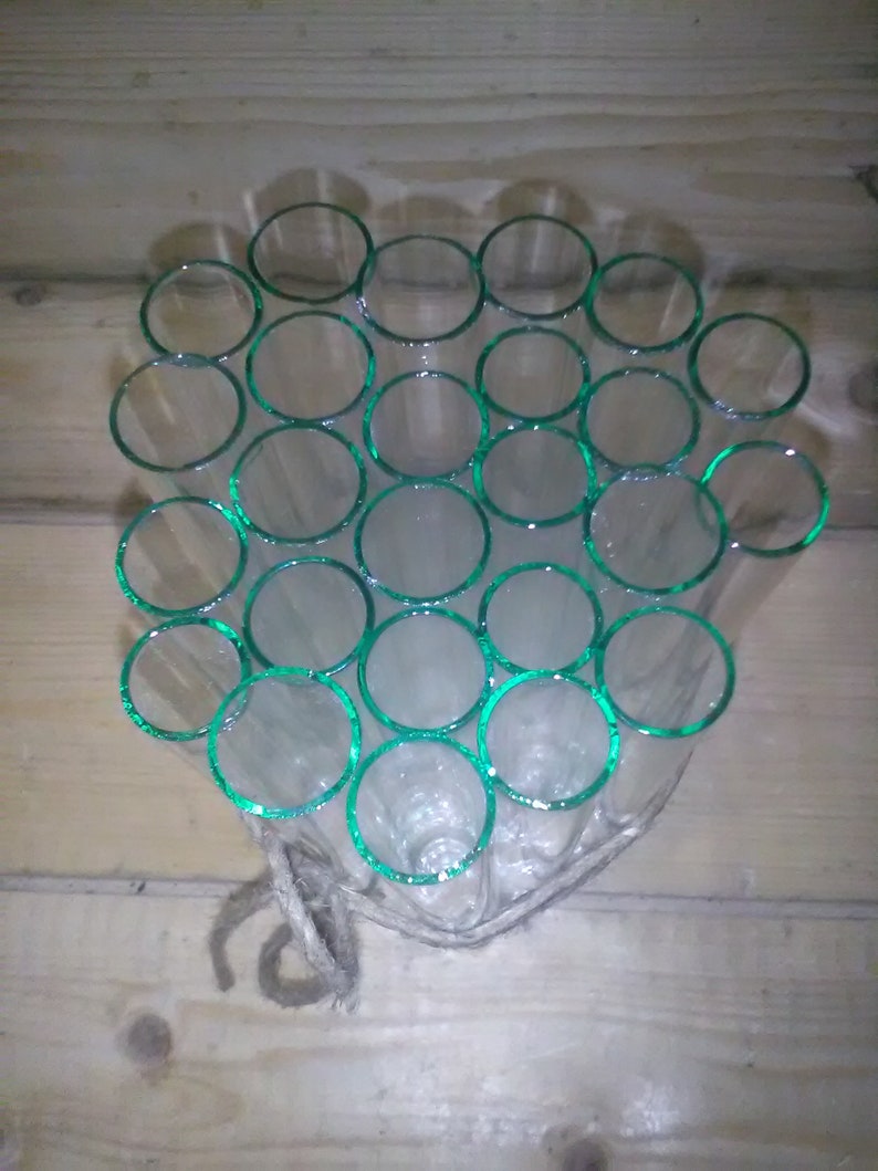 25 Glass Test Tubes 15mm x 160mm.Glass Vials.Aromatherapy Spice Containers.Vintage USSR Glass Test Tubes.