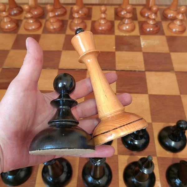 39*34inch. Vintage Huge Chess Soviet Giant Chess Game With Original Stamp Inside Rare Large Chess Set Made in USSR in 1980s.