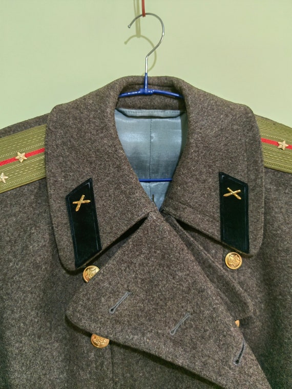 Vintage Soviet Army Wool Overcoat USSR Shinel Mil… - image 5