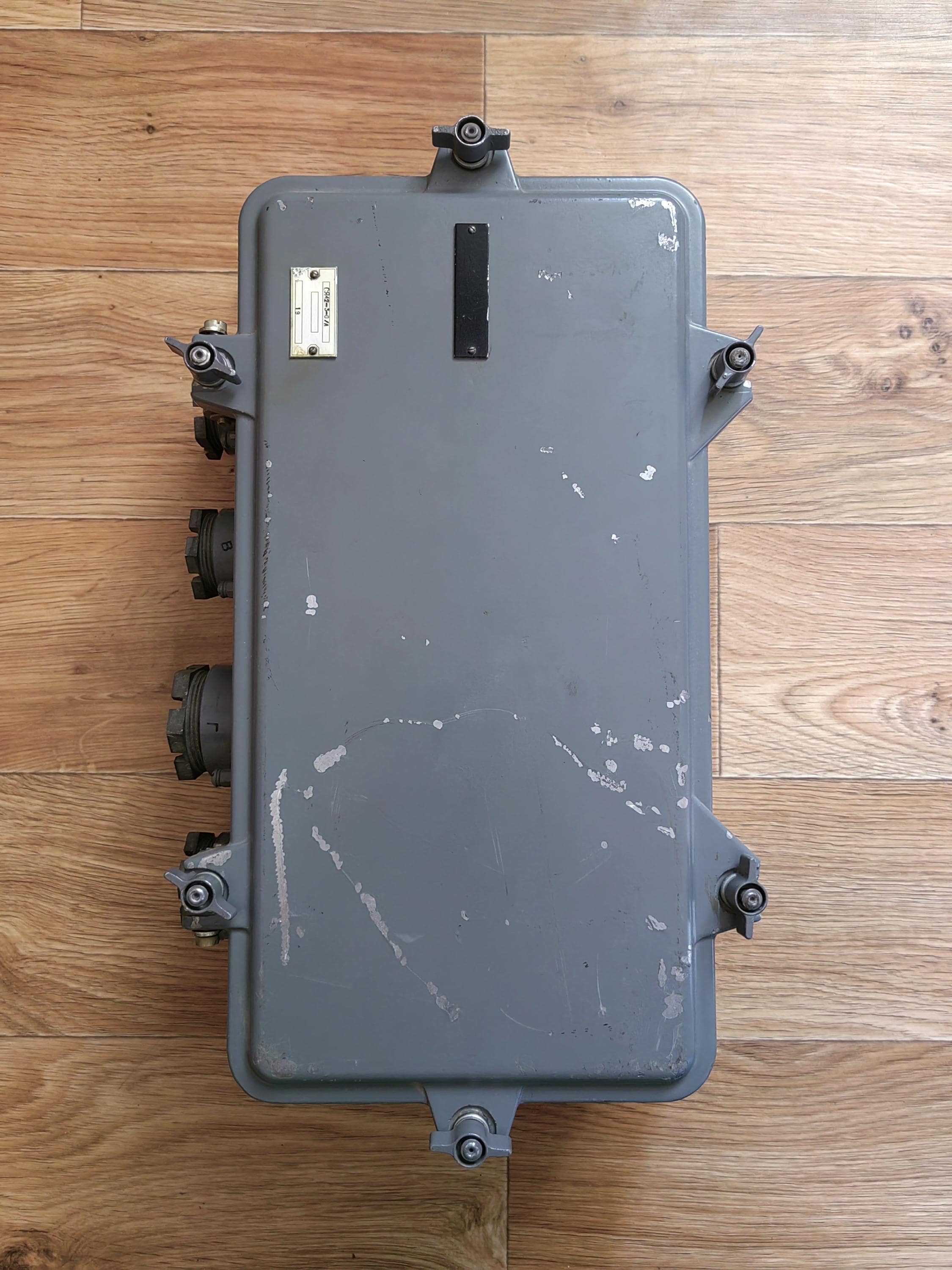 15" * 7" Industrial Electric Junction Box With 6 outputs Soviet Bunker Wall Mounted Electrical Box Connector Home Decor Vntg USSR 1990s.#9