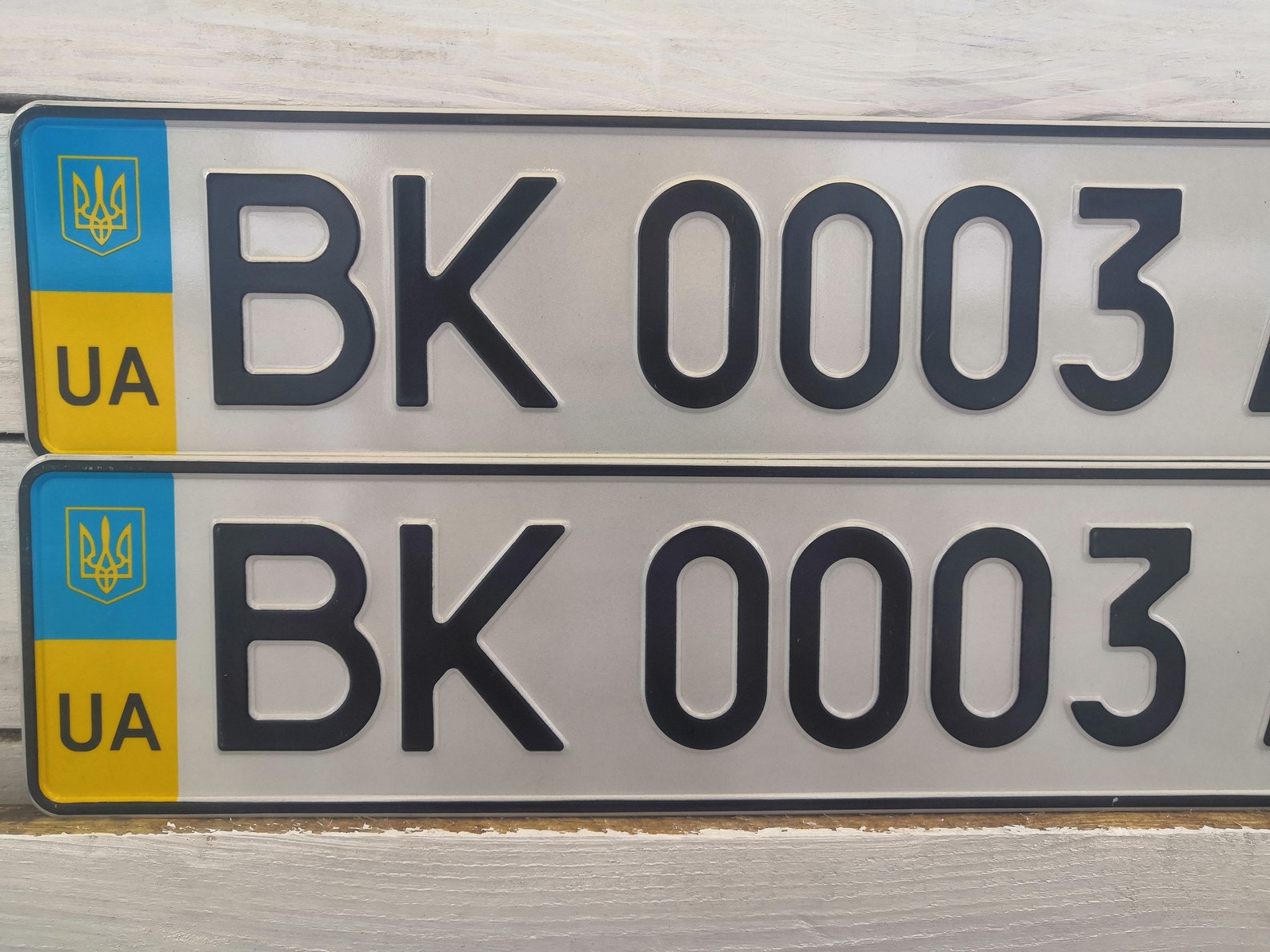 Pair of Ukrainian Car Number Plates Car Licence Plates Wall Etsy
