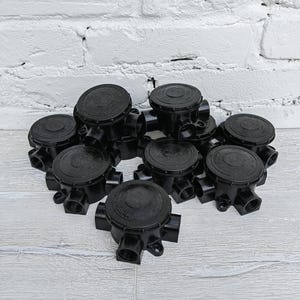 Scatola di giunzione elettrica in stile vintage con 4 uscite, decorazione da parete, prezzo per 1 pezzo