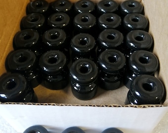 Lot of 10 Pcs Vintage Look Ceramic Insulators Black color Retro Look Porcelain Insulator Electric Fittings and Fixtures.