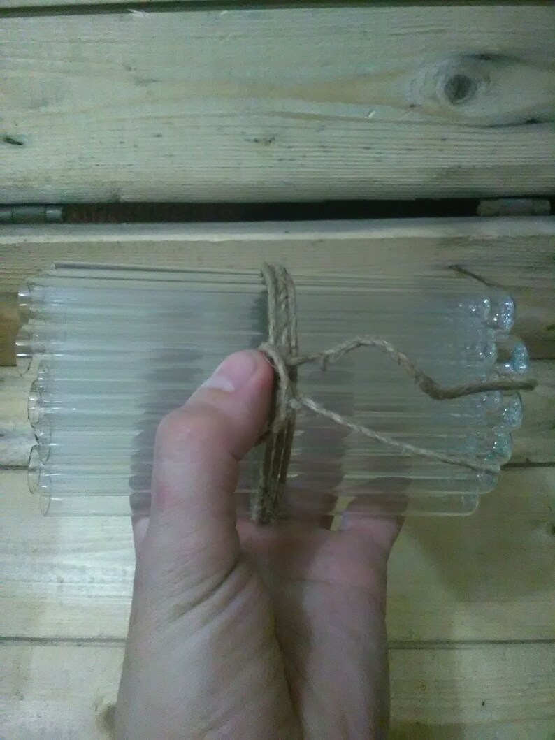 25 Glass Test Tubes 15mm x 160mm.Glass Vials.Aromatherapy Spice Containers.Vintage USSR Glass Test Tubes.