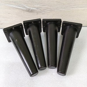 Set of 4 Vintage aluminum alloy furniture legs craft supplies home decor farmhouse decor repurposed recycled made 1960s.