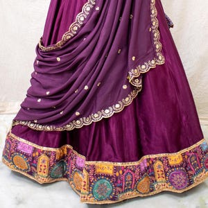 Purple Lehenga Choli  Women Indian Bridal Wedding Outfit Designer Embroidered Ethnic Wear Festive Party Dress Traditional Reception Attire