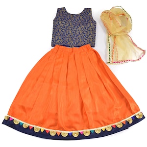 Toddler Girl Lehenga Choli - Kids Indian Wedding Dress, Traditional Indian Dress for Girls, Festive Ethnic Outfit