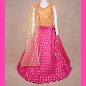 Kids Lehenga Skirt: Ready-to-Wear Indian Ethnic Chaniya Choli for Parties, Festivals & Baby Showers