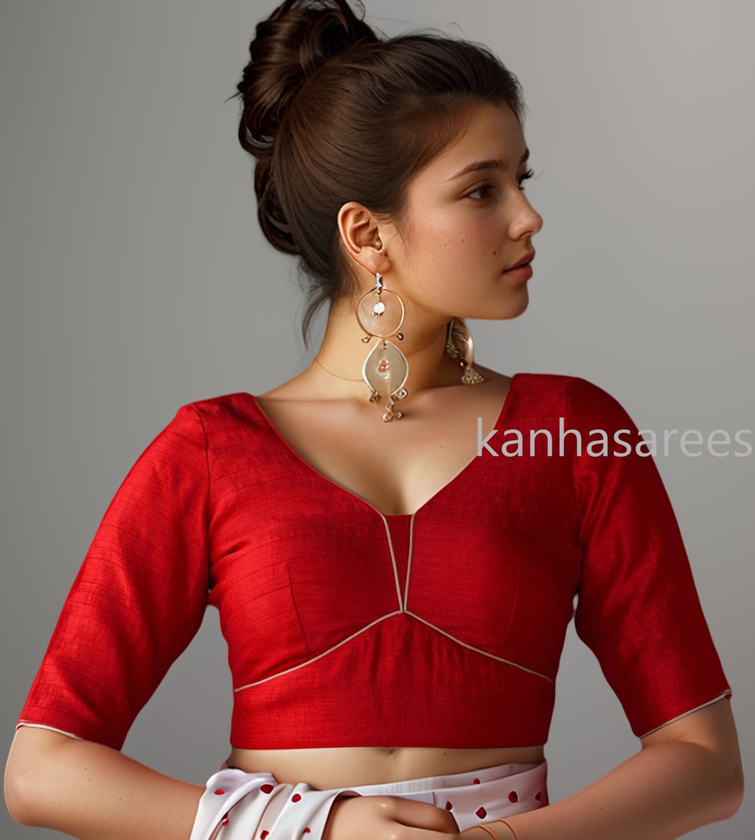 Silk Ready to wear saree blouse 💕, main image 1
