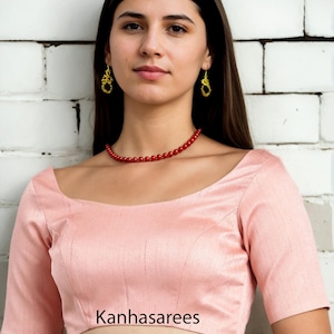 Raw Silk Saree Blouse with Stylish Back-Open Design, High-Quality Stitching, Fashion-Forward Party & Casual Wear for Women