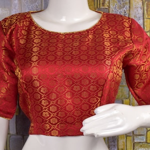 Banarasi brocade ready to wear indian saree Blouse, Crop Top For Women, Blouse for saree or lehenga choli
