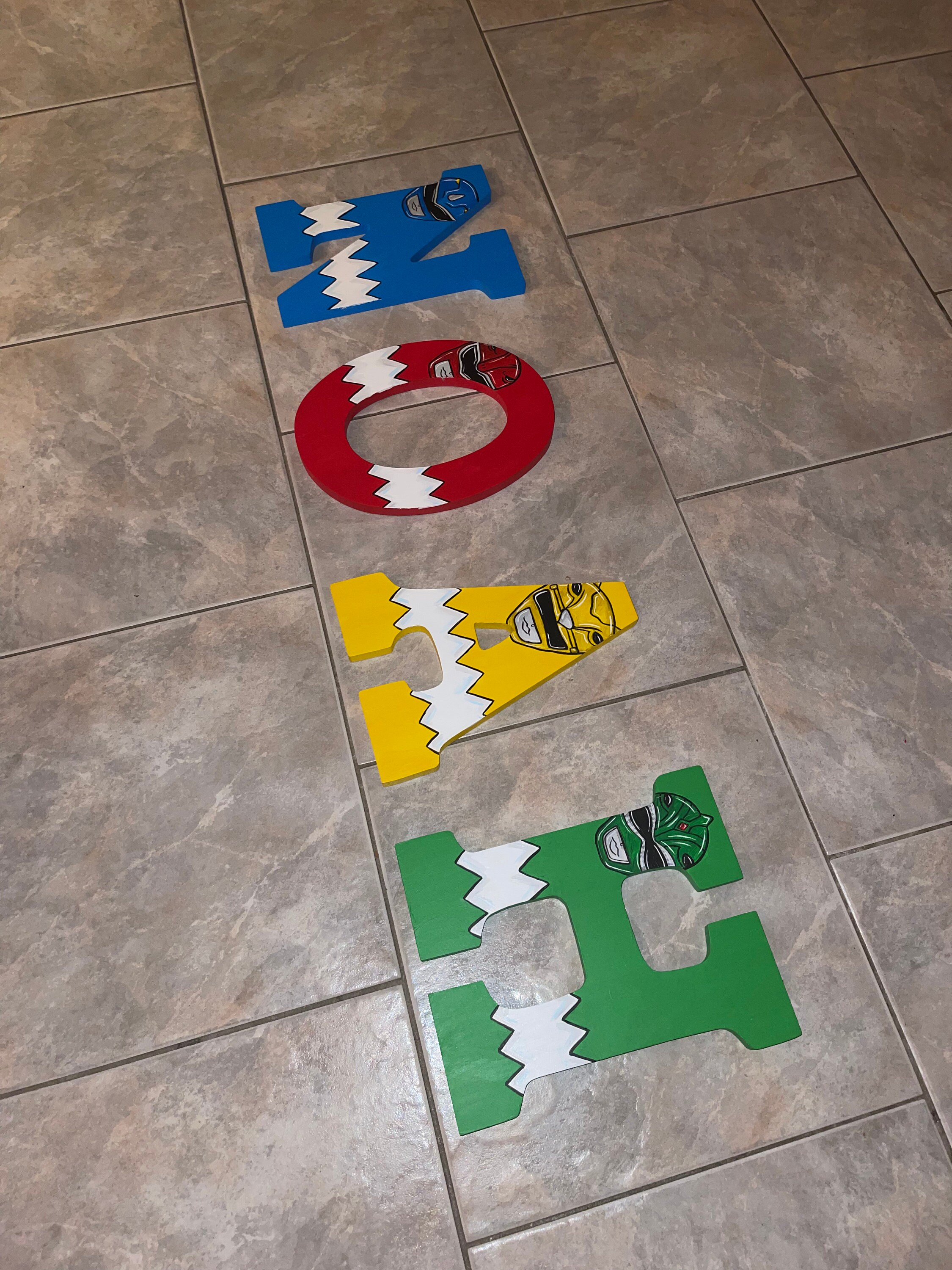 Hand Painted Power Rangers Letters (PER LETTER) - Etsy