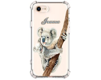 Coque 3D Iphone 5/6/7/8/X/XR/XS Maman d' amour personnalisée avec prénom