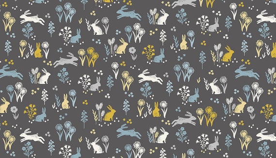 Grove from Makower per fat quarter Swallows Grey