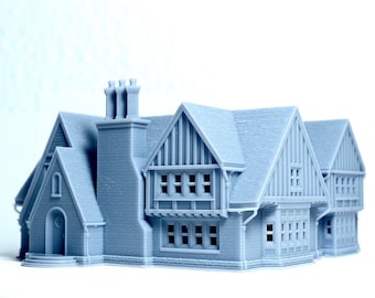 N scale Tudor Style brick house - 1:160 for Diorama modeling kit - Building#30C