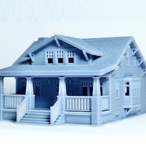 N scale Craftsman style bungalow - 1:160 for Diorama modeling kit - Building#27I
