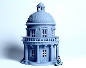 N Scale Classic Tower with interior structure – Diorama Building Model 1:160 - Building#26