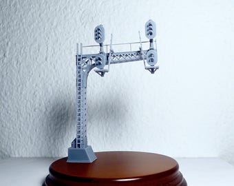 HO Scale CO Cantilever Signal Bridge – Resin Model Railroad Structure (1:87) - Building#37L
