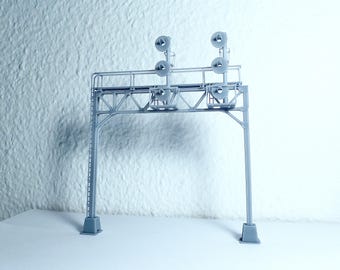 HO scale BM Railroad Signal Bridge - 1:87 Resin Model for Diorama - Building#37H