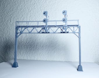 HO Scale BM Railroad Signal Bridge – 1:87 Resin Structure for Model Railway - Building#37H2