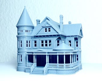 N Scale Queen Anne Victorian House - Diorama Resin Model (1:160) - Building#36D