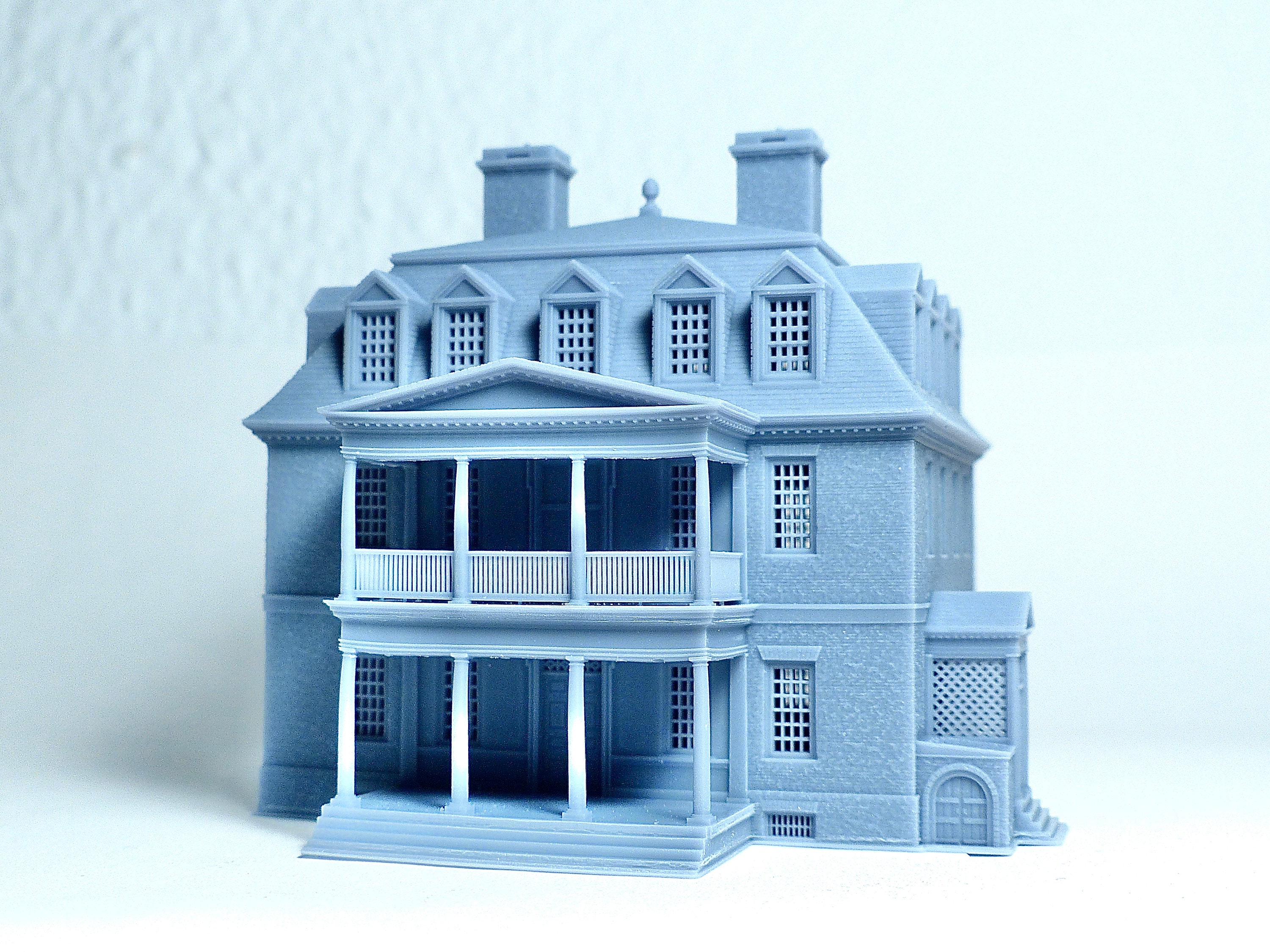 N scale Georgian style house Shirley plantation - 1:160 for Diorama modeling kit - Building#10B