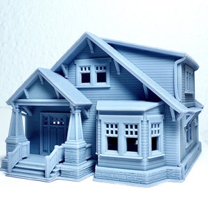 HO scale Craftsman Style house - 1:87 for Diorama modeling kit - Building#27B