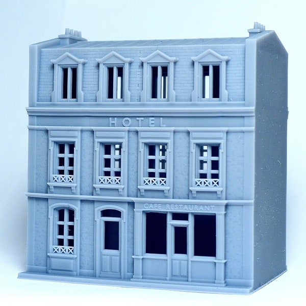 Z scale French Hotel Restaurant - 1:220 for Diorama modeling kit - Building#25B