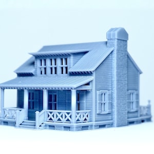N scale Cottage with back terrace - 1:160 for Diorama modeling kit - Building#29B