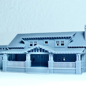 N scale Craftsman style big Chalet - 1:160 for Diorama modeling kit - Building#27G