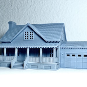 HO scale Cottage Farmhouse with garage - 1:87 for Diorama modeling kit - Building#29C