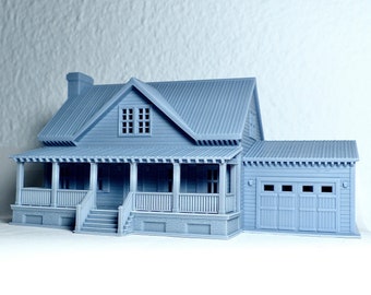HO scale Cottage Farmhouse with garage - 1:87 for Diorama modeling kit - Building#29C