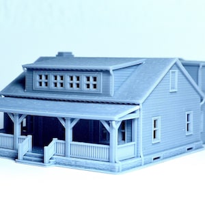 N scale Farmhouse style house - 1:160 for Diorama modeling kit - Building#27