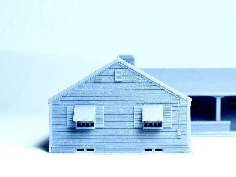 Scale Model Ranch House N Scale Ranch House With Garage - 1:160 for Diorama Modeling Kit ...