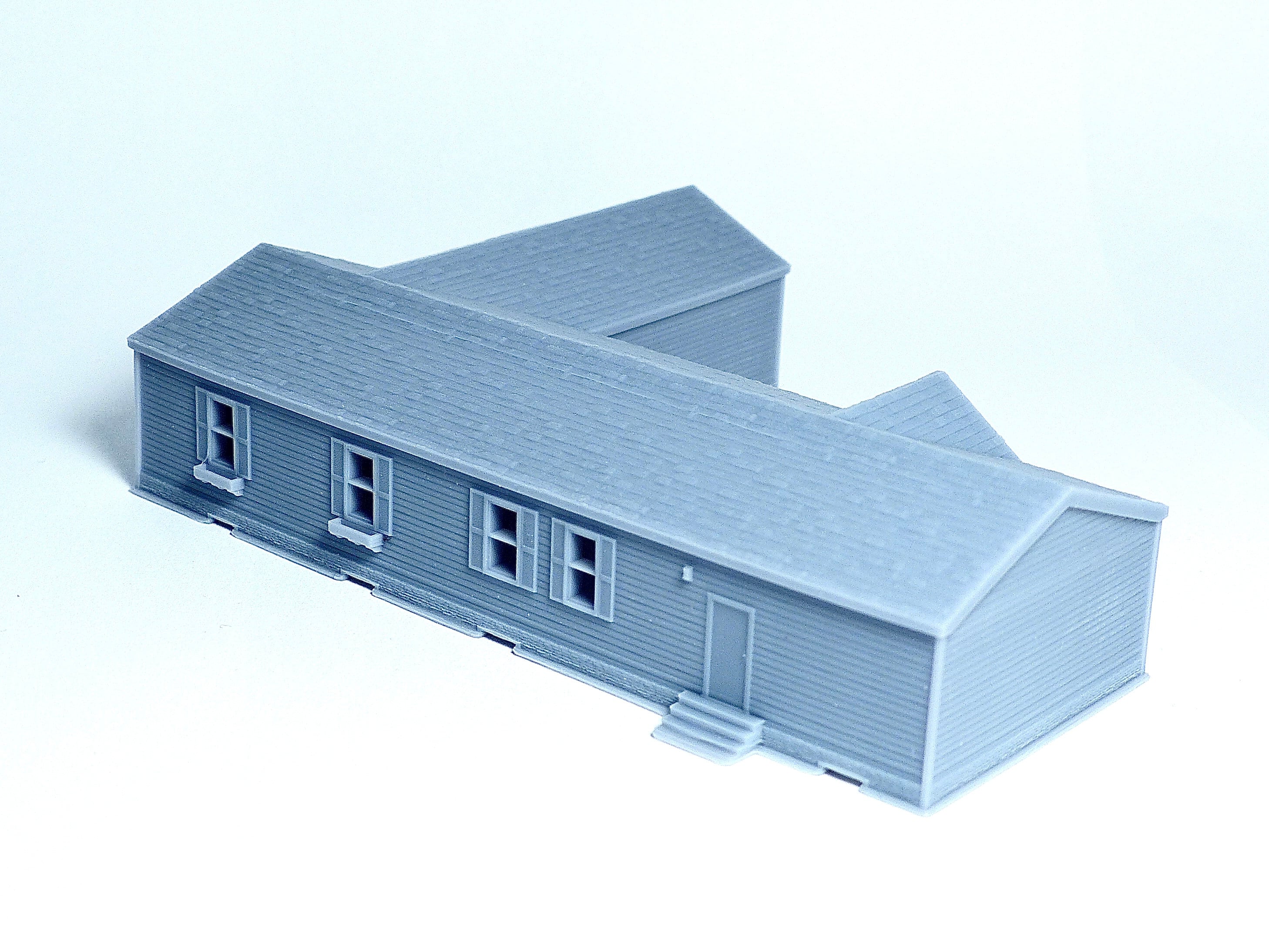 Scale Model Ranch House N Scale Ranch House With Parking - 1:160 for Diorama Modeling Kit ...
