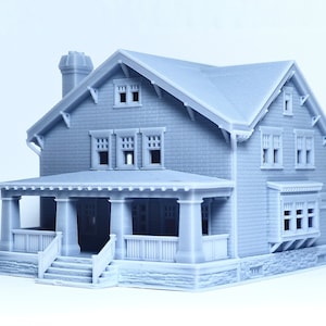 N scale Craftsman style big house - 1:160 for Diorama modeling kit - Building#27D