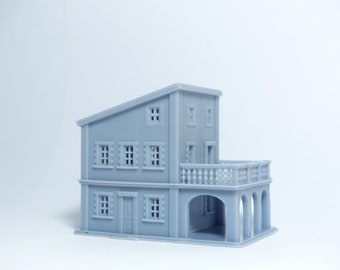 Country house with terrace N scale - 1:160 for Diorama modeling kit - Building#4