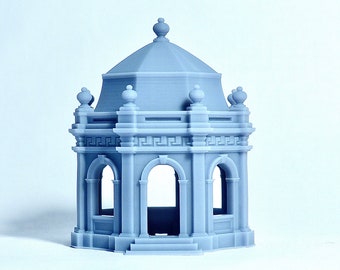 N scale Temple-like decorative Pavilion house - 1:160 Resin Model for Diorama - Building#17B