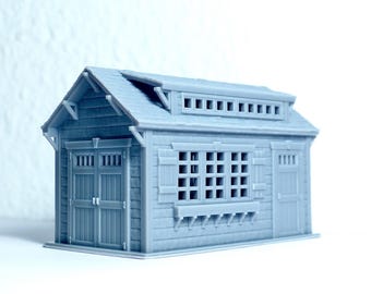 HO scale Craftsman style Garage - 1:87 Resin Building Model for Diorama - Building#27H