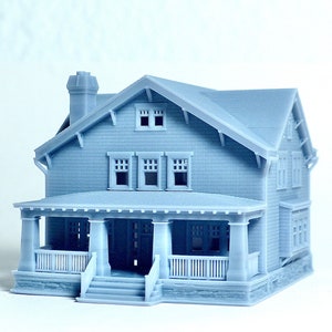 Z scale Craftsman Style house - 1:220 for Diorama modeling kit - Building#27D