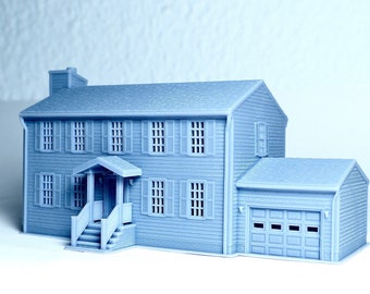 N scale Colonial Style house - 1:160 for Diorama modeling kit - Building#31