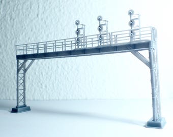 N scale Large Railway Signal Bridge - 1:160 Resin Model for Diorama - Building#37D